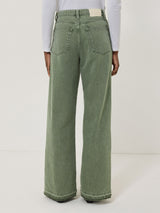 Finn Wide Leg Jean | Washed Green