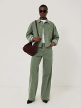 Finn Wide Leg Jean | Washed Green