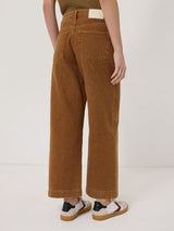 Tyne Wide Leg Cropped Jean | Tan Snow Wash