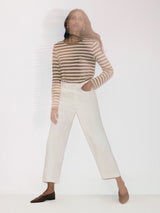 Tyne Wide Leg Cropped Jean | Ecru