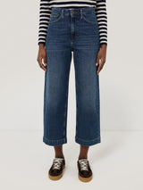 Tyne Wide Leg Cropped Jean | Vintage Mid Blue