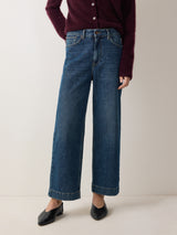 Tyne Wide Leg Cropped Jean | Vintage Mid Blue