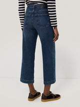 Tyne Wide Leg Cropped Jean | Vintage Mid Blue