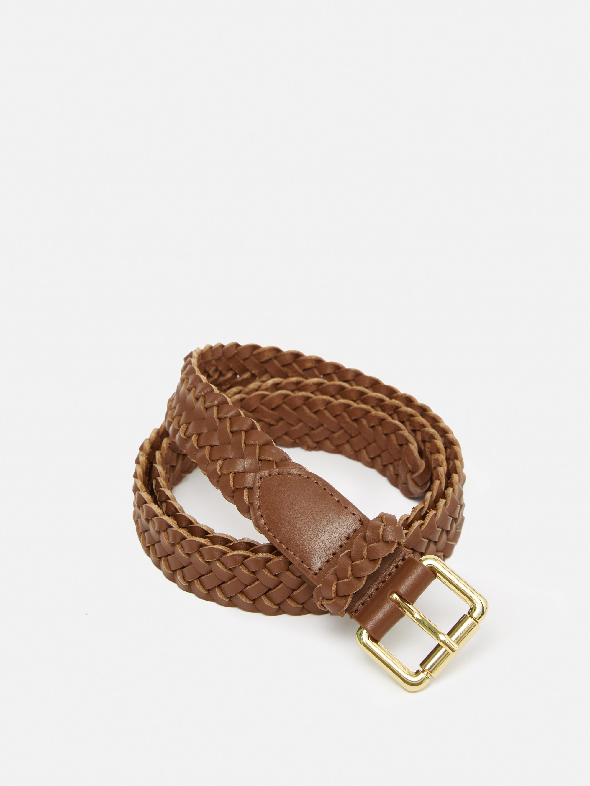 Saddle Woven Tanned Leather Belt
