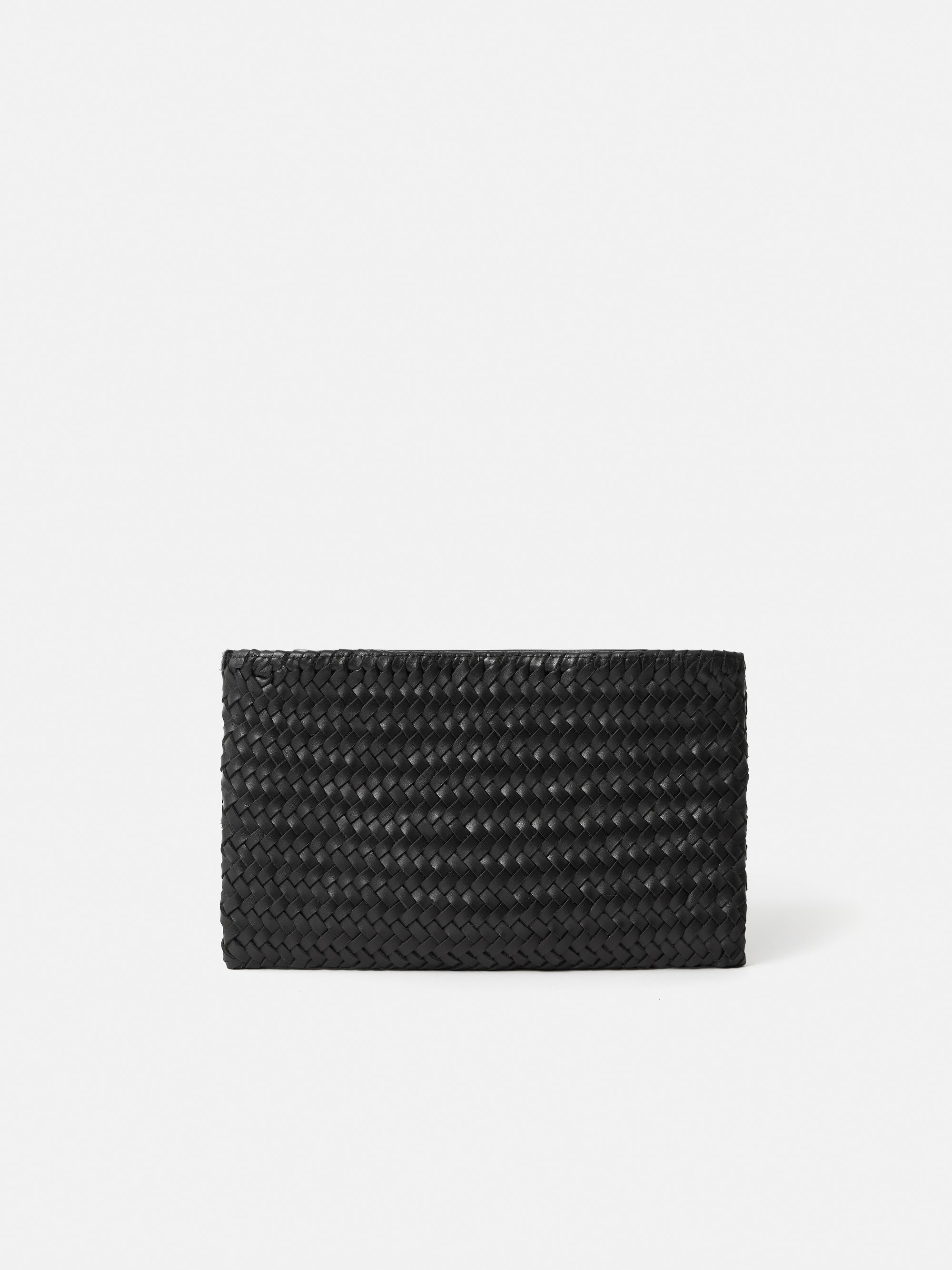 Woven leather Pouch Bag