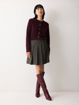 Leather Bobbi Knee High Boot | Burgundy