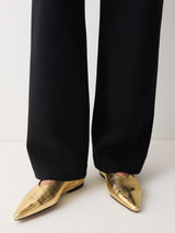 Linnie Flat Pointed Ballerina | Gold