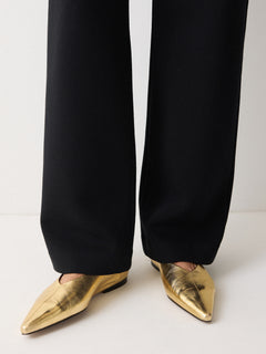 Linnie Flat Pointed Ballerina | Gold