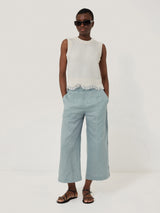 Mara Linen Relaxed Trouser | Light Blue