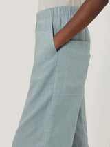 Mara Linen Relaxed Trouser | Light Blue