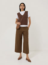 Mara Linen Relaxed Trouser | Brown