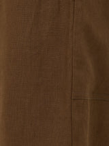 Mara Linen Relaxed Trouser | Brown