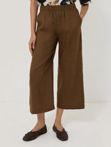 Mara Linen Relaxed Trouser | Brown