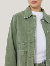 Cooper Denim Cropped Jacket | Washed Green