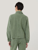 Cooper Denim Cropped Jacket | Washed Green