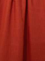 Linen Smocked T-shirt Dress | Orange