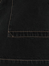 Denim Patch Pocket Mini Skirt | Black