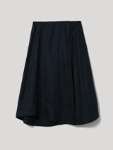 Linen Wrap Detail Skirt | Navy