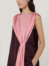 Draped Tie Detail Top | Oxblood