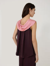 Draped Tie Detail Top | Oxblood