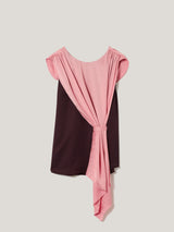 Draped Tie Detail Top | Oxblood