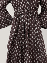 Tulip Voile Midi Dress | Oxblood