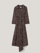 Tulip Voile Midi Dress | Oxblood