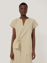 Cotton Mix Relaxed Tunic | Neutral