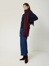 Pure Cashmere Gauze Scarf | Burgundy