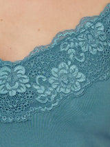 Modal Lace Vest | Deep Water