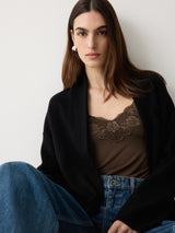 Modal Lace Vest | Brown