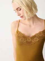 Modal Lace Vest | Golden Ochre