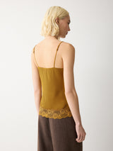 Modal Lace Vest | Golden Ochre