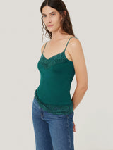 Modal Lace Vest | Sherwood Green