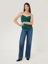 Modal Lace Vest | Sherwood Green