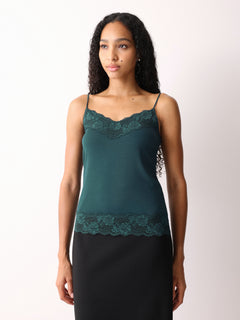 Modal Lace Vest | Sovereign Green