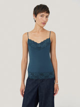 Modal Lace Vest | Smoke