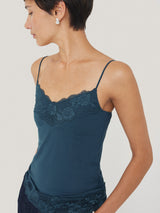 Modal Lace Vest | Smoke