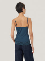 Modal Lace Vest | Smoke