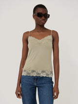 Modal Lace Vest | Ash Grey