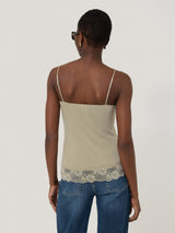 Modal Lace Vest | Ash Grey