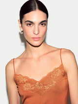 Modal Lace Vest | Orange