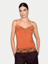 Modal Lace Vest | Orange