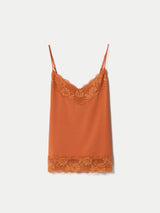 Modal Lace Vest | Orange