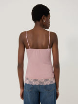 Modal Lace Vest | Haze Pink