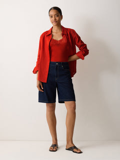 Modal Lace Vest | Cayenne