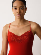 Modal Lace Vest | Cayenne