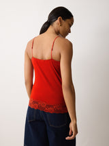 Modal Lace Vest | Cayenne