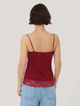 Modal Lace Vest | Cinema Red
