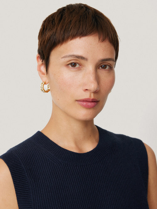 Molten Bead Hoop Earring | Multi